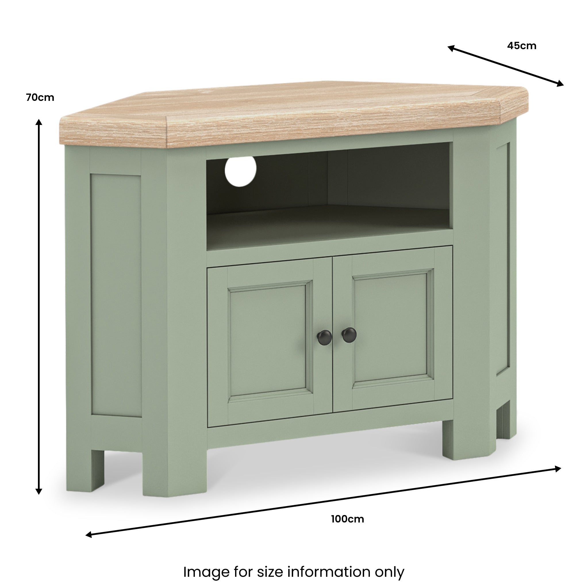 Meuble TV d'angle Penzance à 2 portes