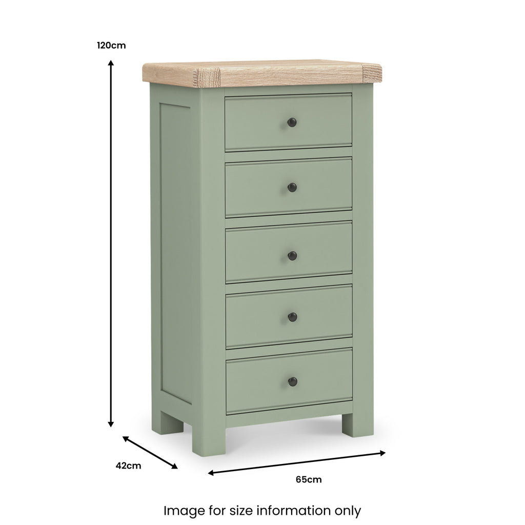 Commode haute Penzance à 5 tiroirs