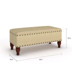 Copper Grove Muscari Upholstered Storage Bench with Nailhead Trim