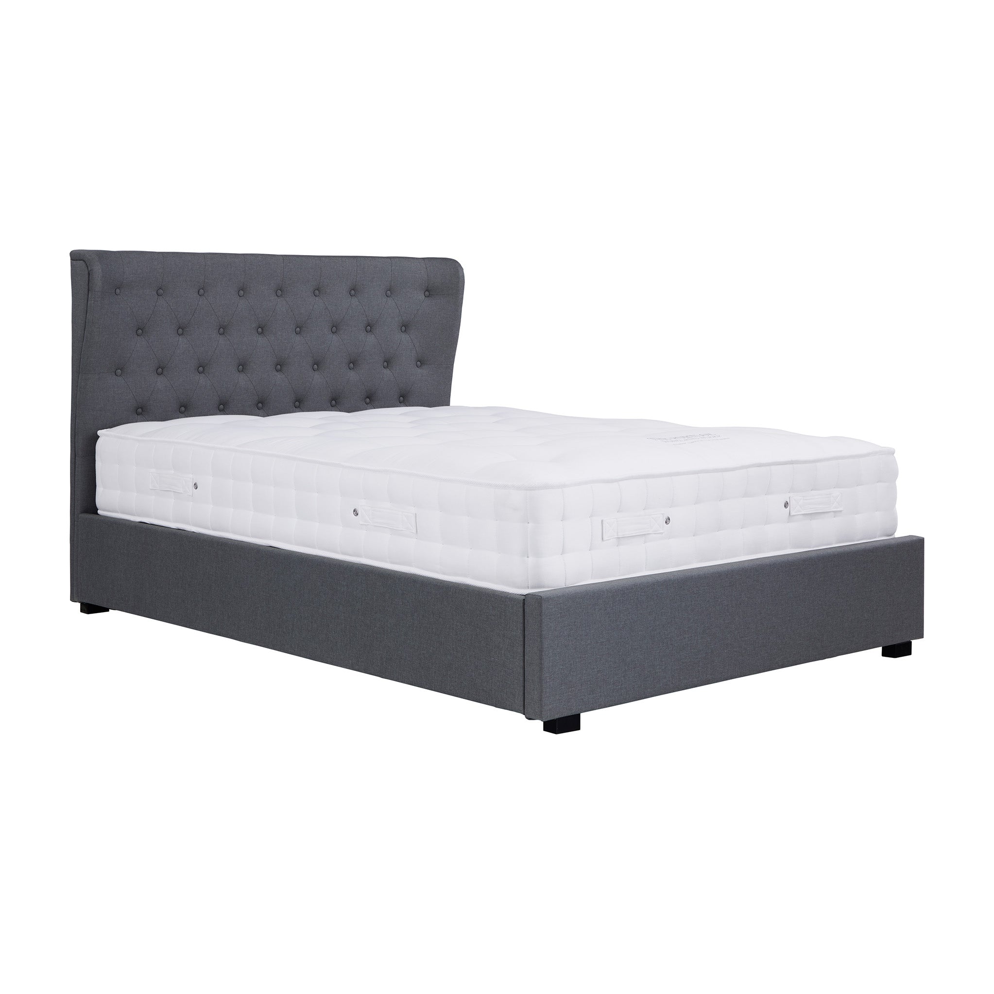 Cadre de lit coffre ottoman Richmond en faux lin