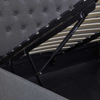 Cadre de lit coffre ottoman Richmond en faux lin