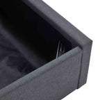 Cadre de lit coffre ottoman Richmond en faux lin