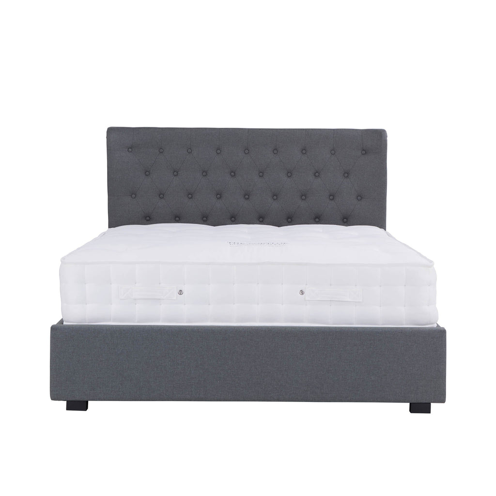 Cadre de lit coffre ottoman Richmond en faux lin