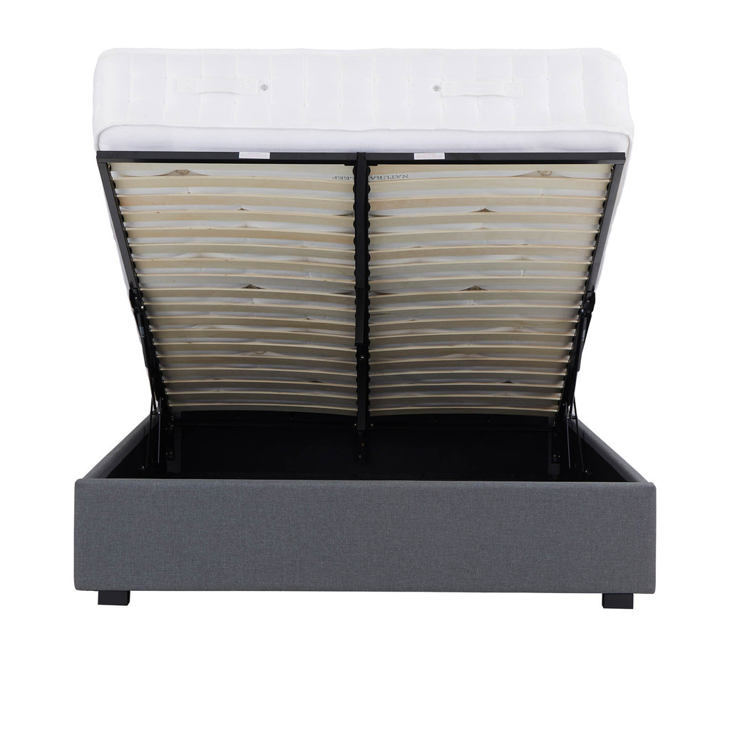 Cadre de lit coffre ottoman Richmond en faux lin