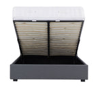 Cadre de lit coffre ottoman Richmond en faux lin