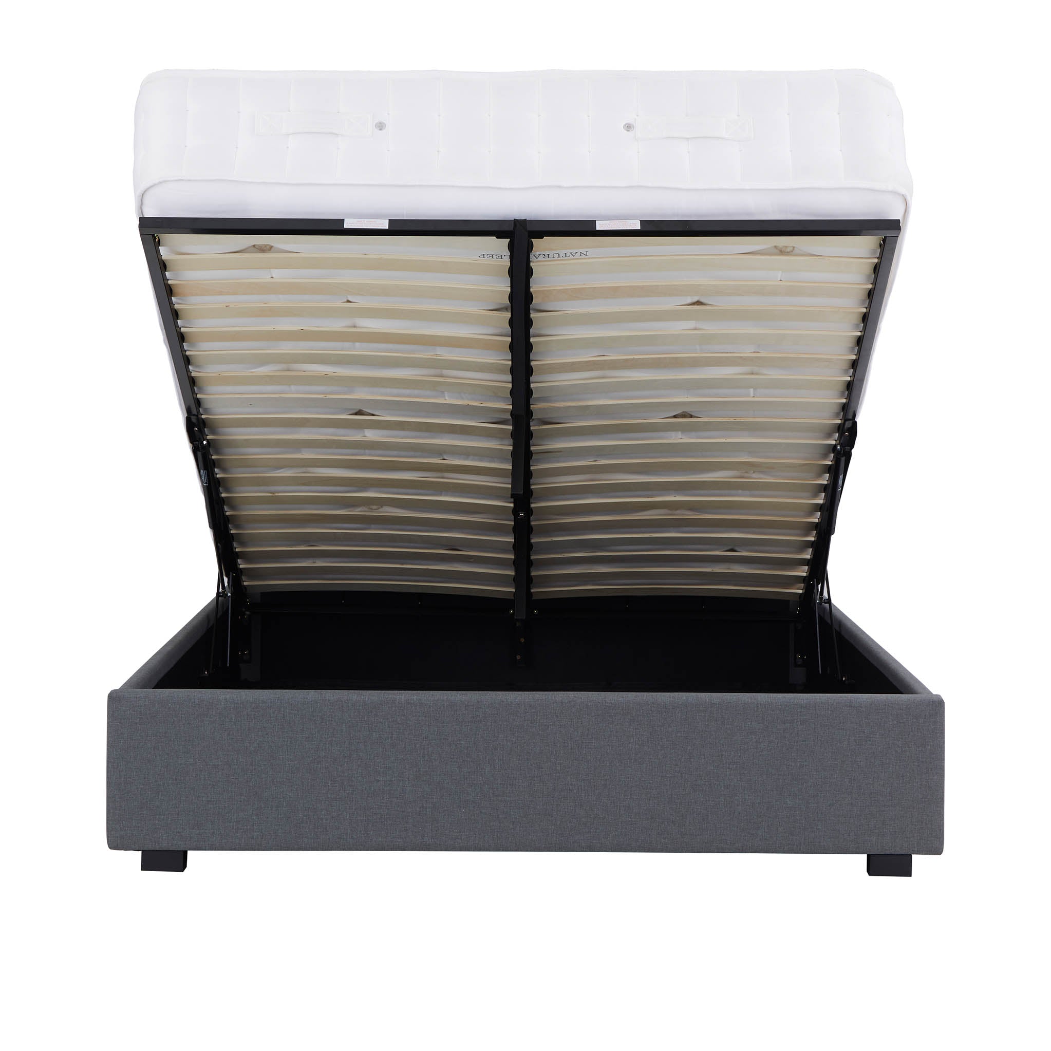 Cadre de lit coffre ottoman Richmond en faux lin