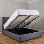 Cadre de lit coffre ottoman Richmond en faux lin