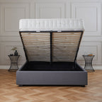 Cadre de lit coffre ottoman Richmond en faux lin
