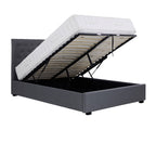 Cadre de lit coffre ottoman Richmond en faux lin