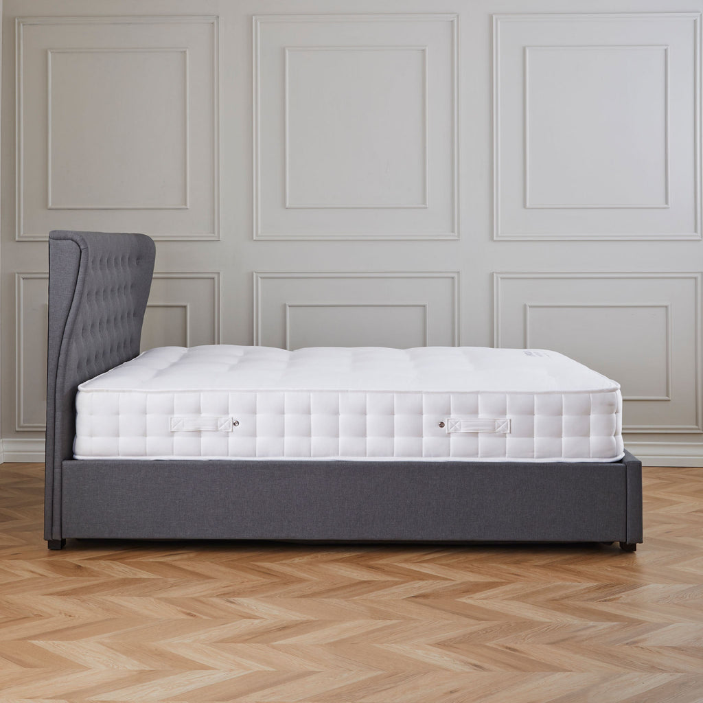 Cadre de lit coffre ottoman Richmond en faux lin