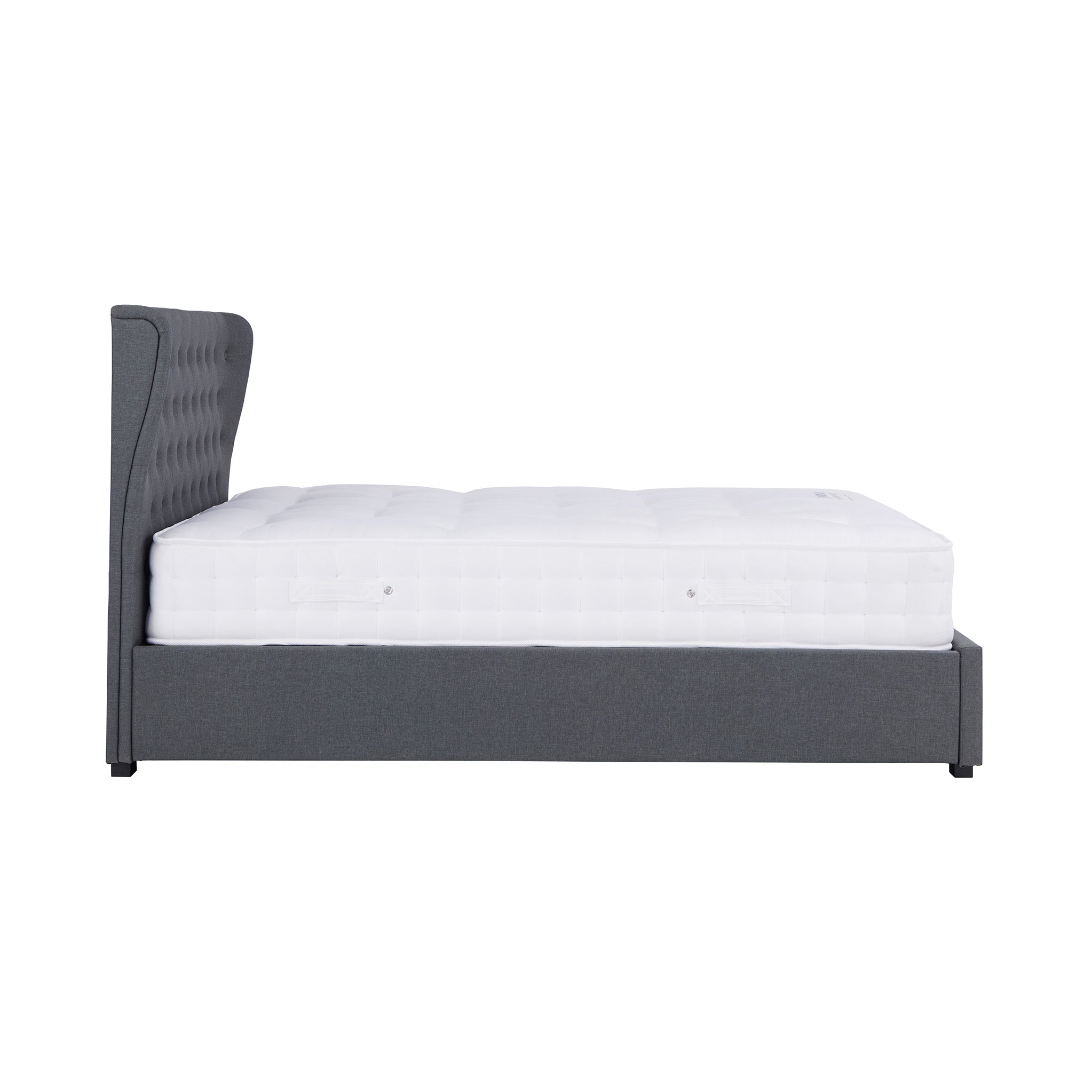 Cadre de lit coffre ottoman Richmond en faux lin
