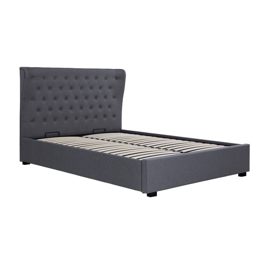 Cadre de lit coffre ottoman Richmond en faux lin