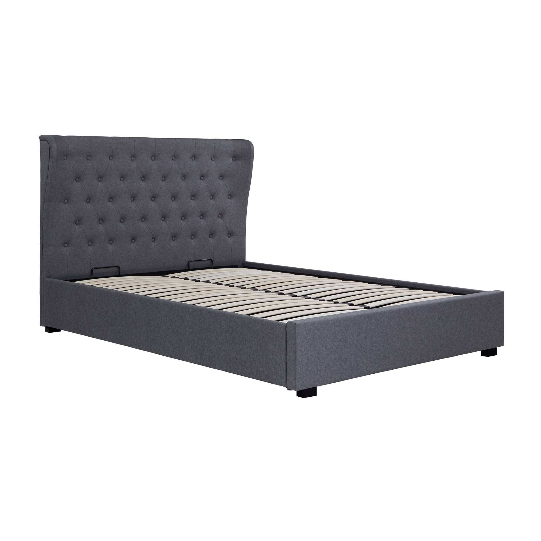 Cadre de lit coffre ottoman Richmond en faux lin
