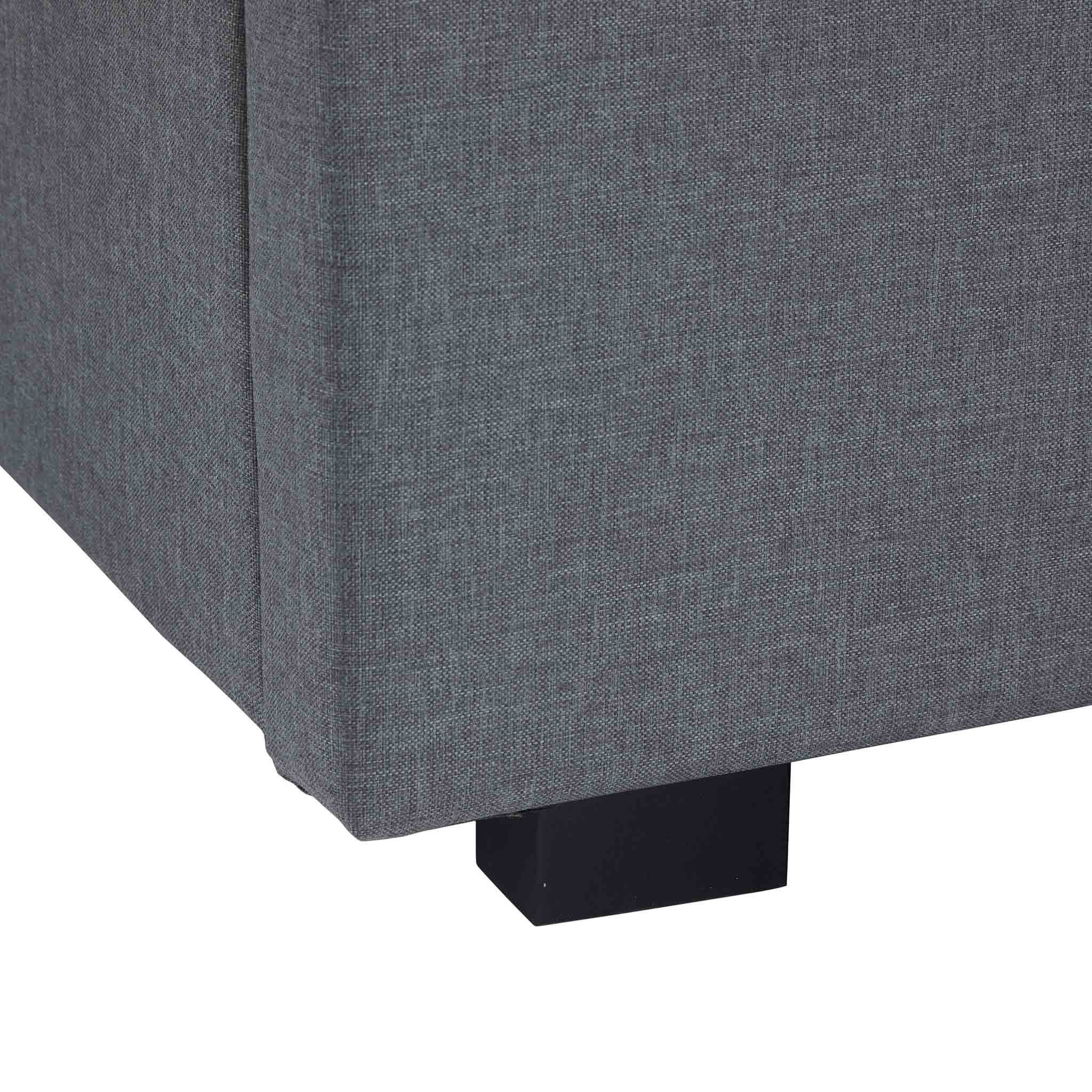 Cadre de lit coffre ottoman Richmond en faux lin