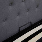 Cadre de lit coffre ottoman Richmond en faux lin