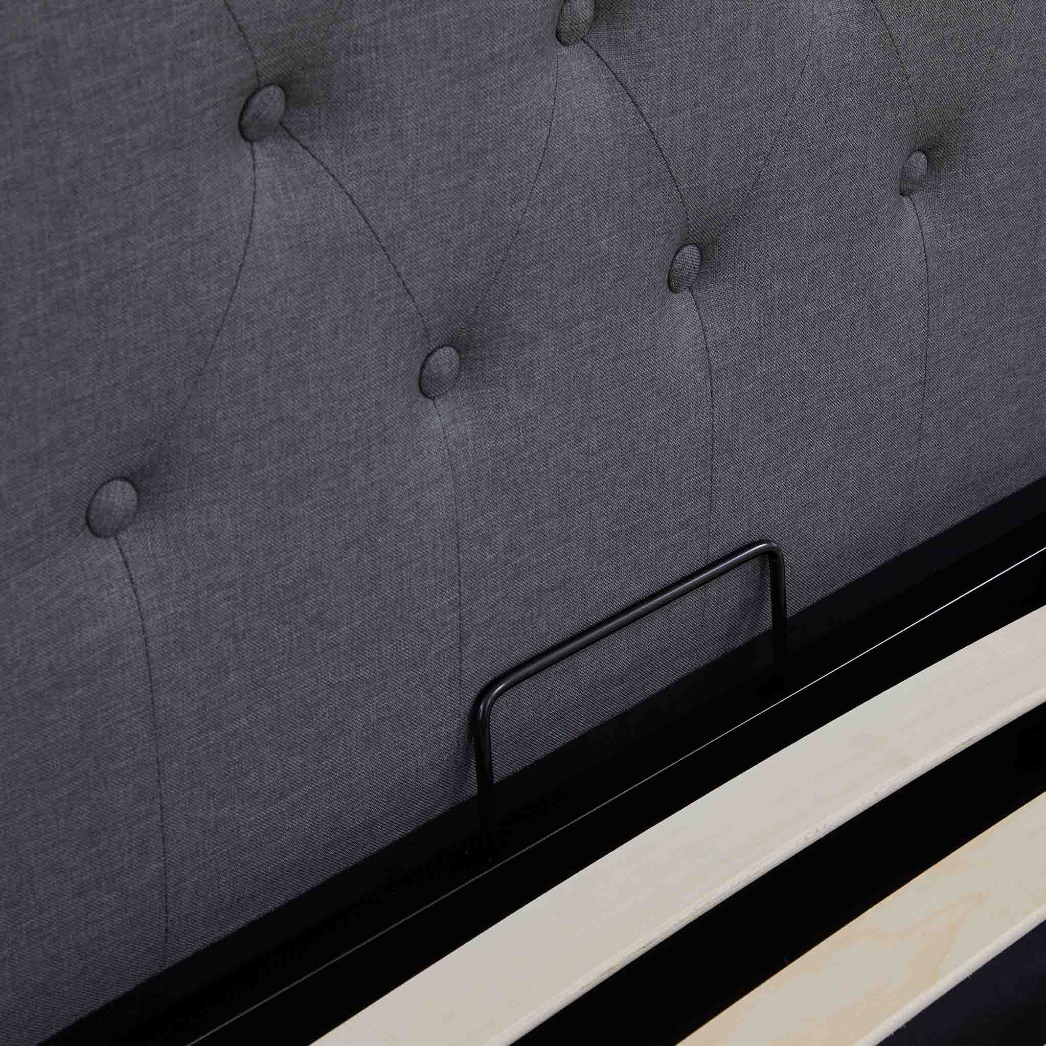 Cadre de lit coffre ottoman Richmond en faux lin