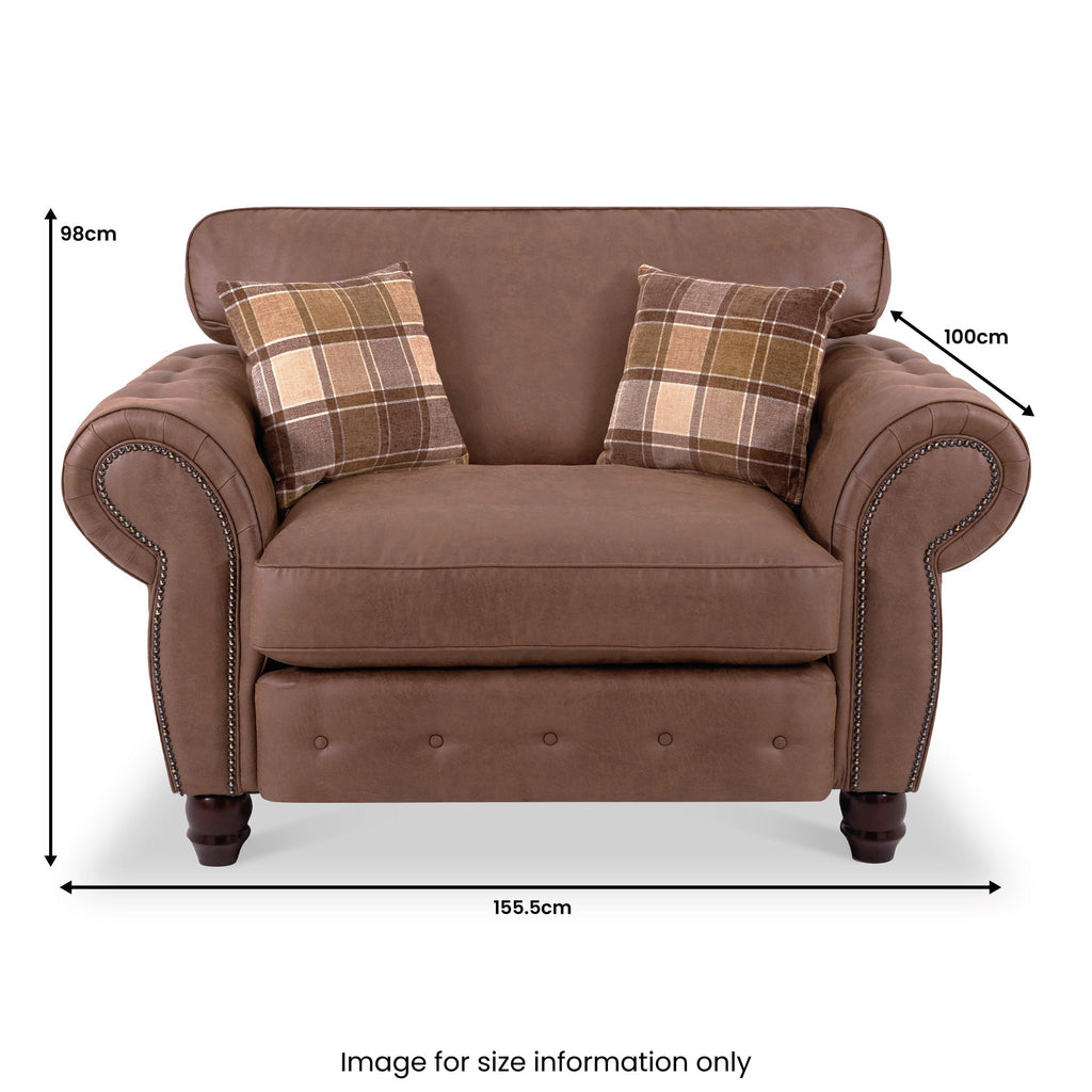 Fauteuil douillet Ashford en similicuir