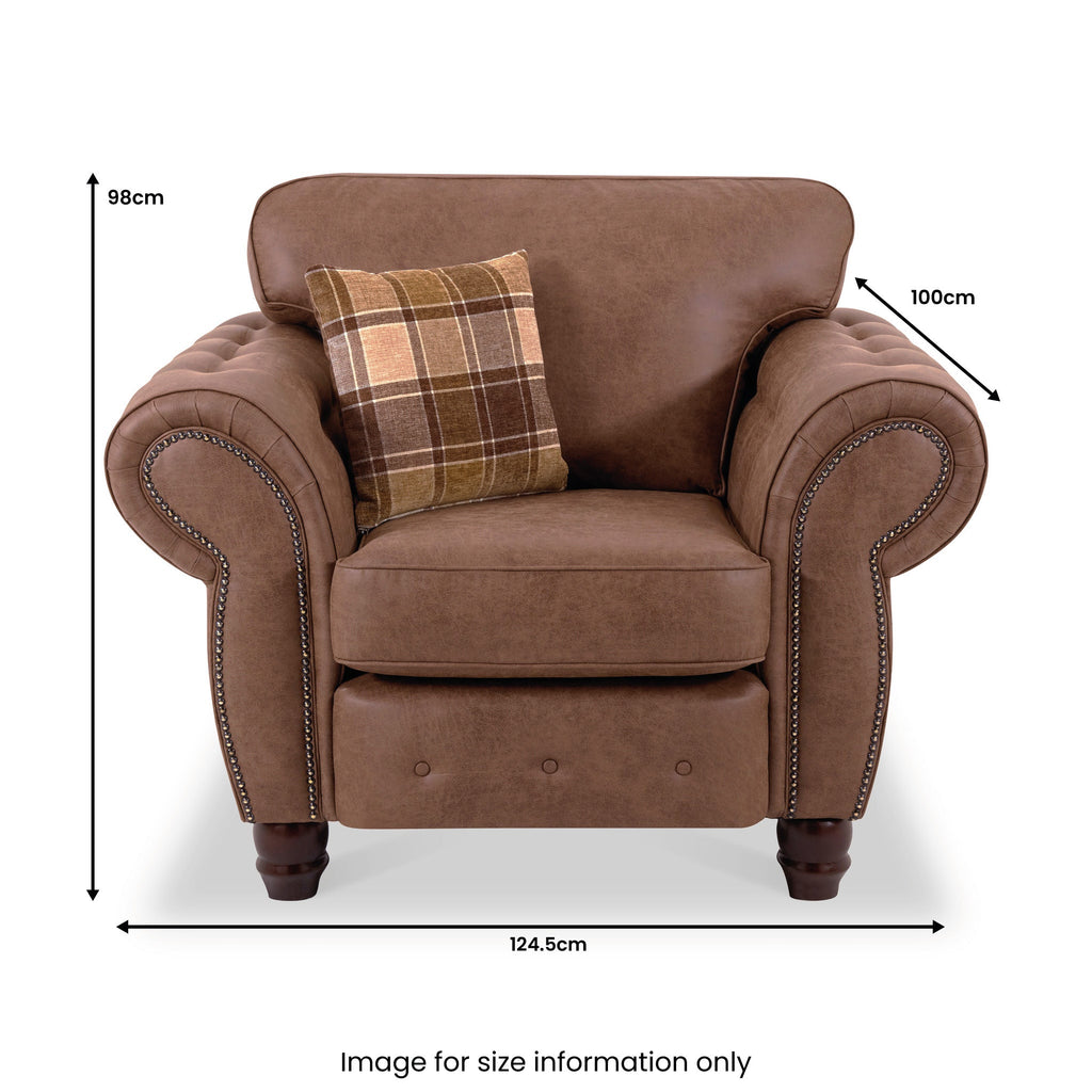 Fauteuil club Ashford en similicuir