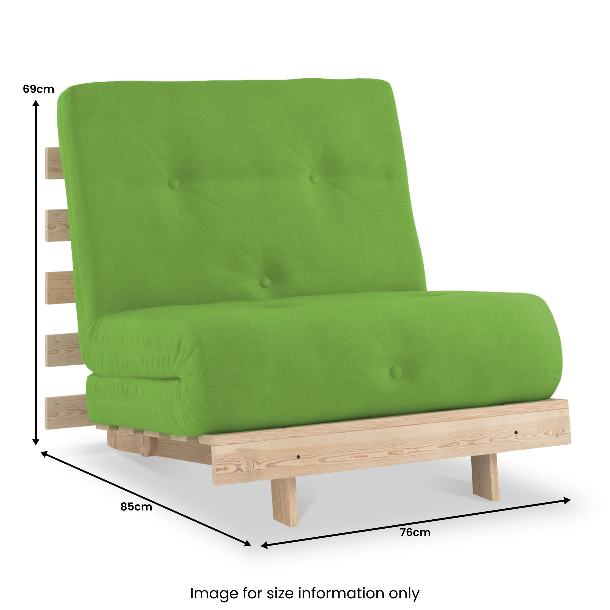 Canapé-lit futon simple Maggie