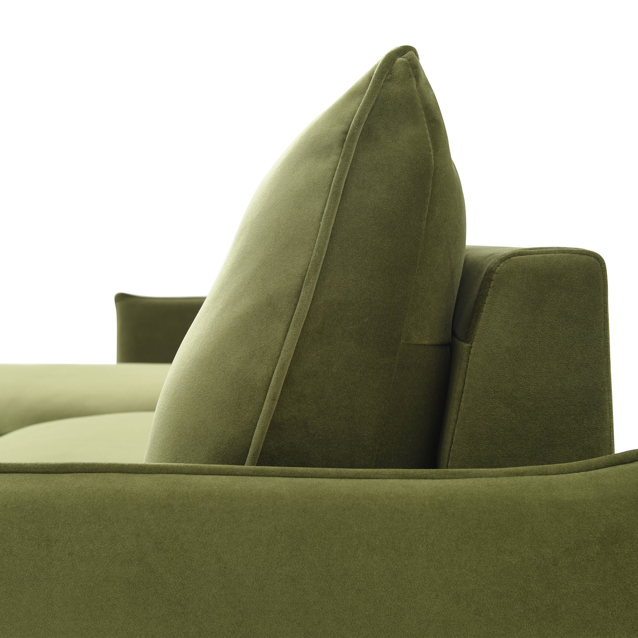 Canapé-lit d'angle en velours Thalia