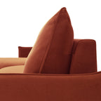 Canapé-lit d'angle en velours Thalia