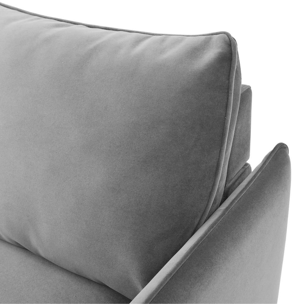 Canapé-lit d'angle en velours Thalia