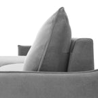 Canapé-lit d'angle en velours Thalia