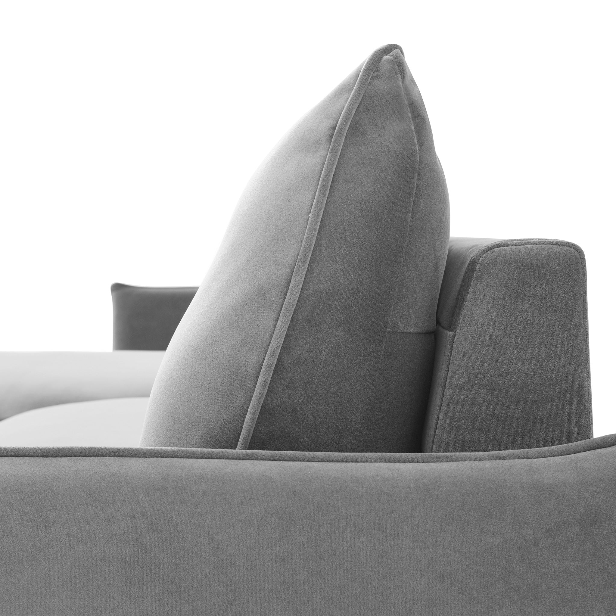 Canapé-lit d'angle en velours Thalia