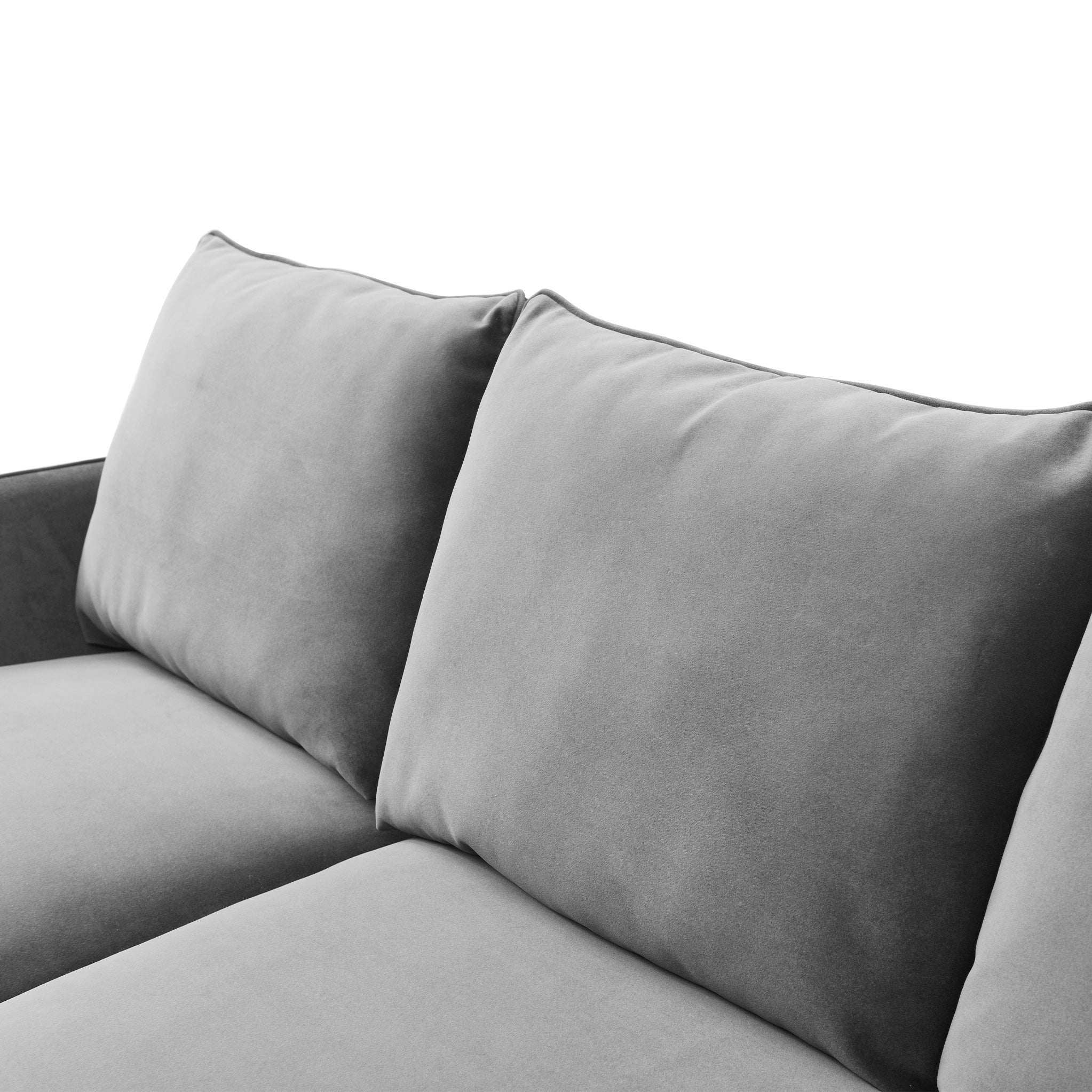 Canapé-lit d'angle en velours Thalia