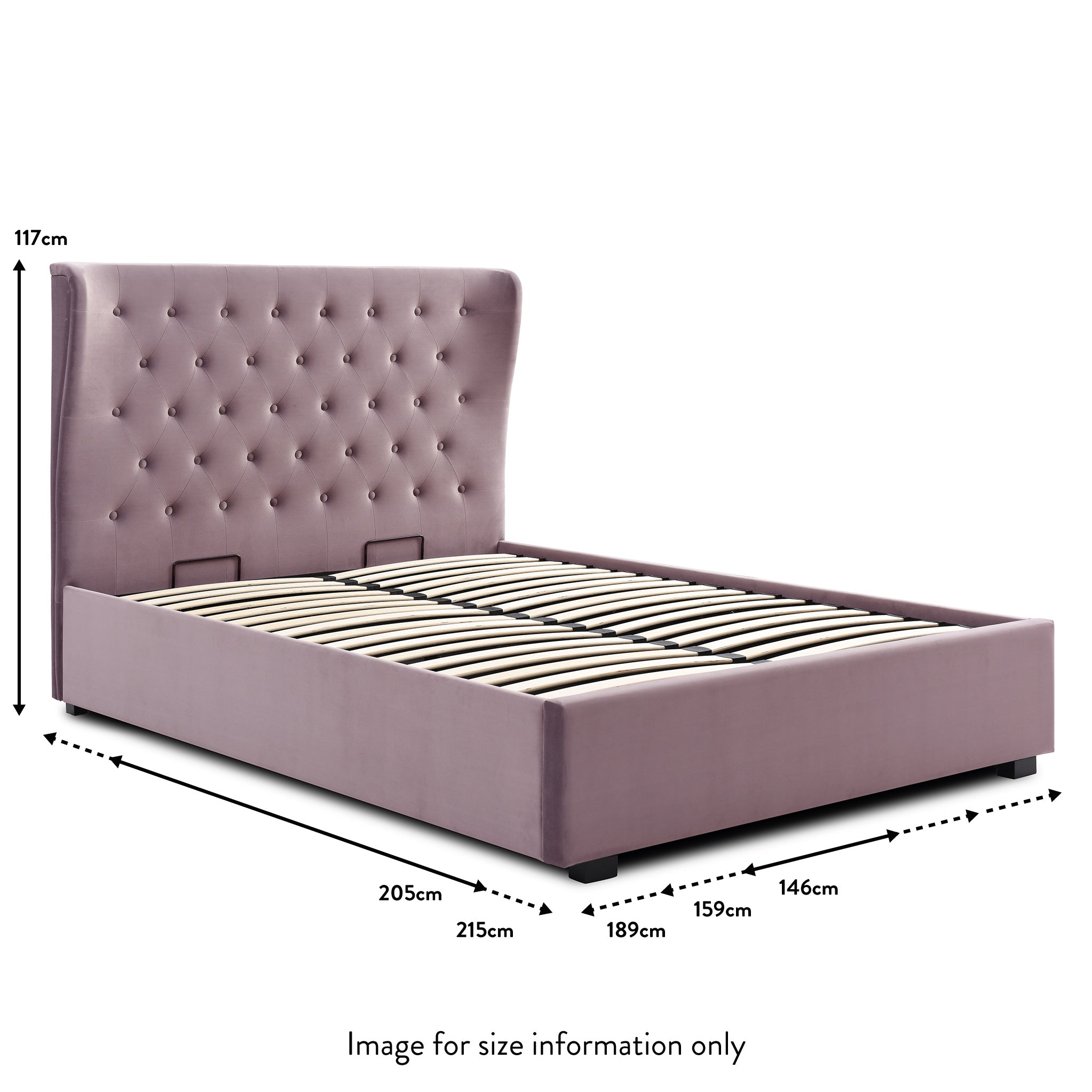 Cadre de lit coffre Richmond Velvet