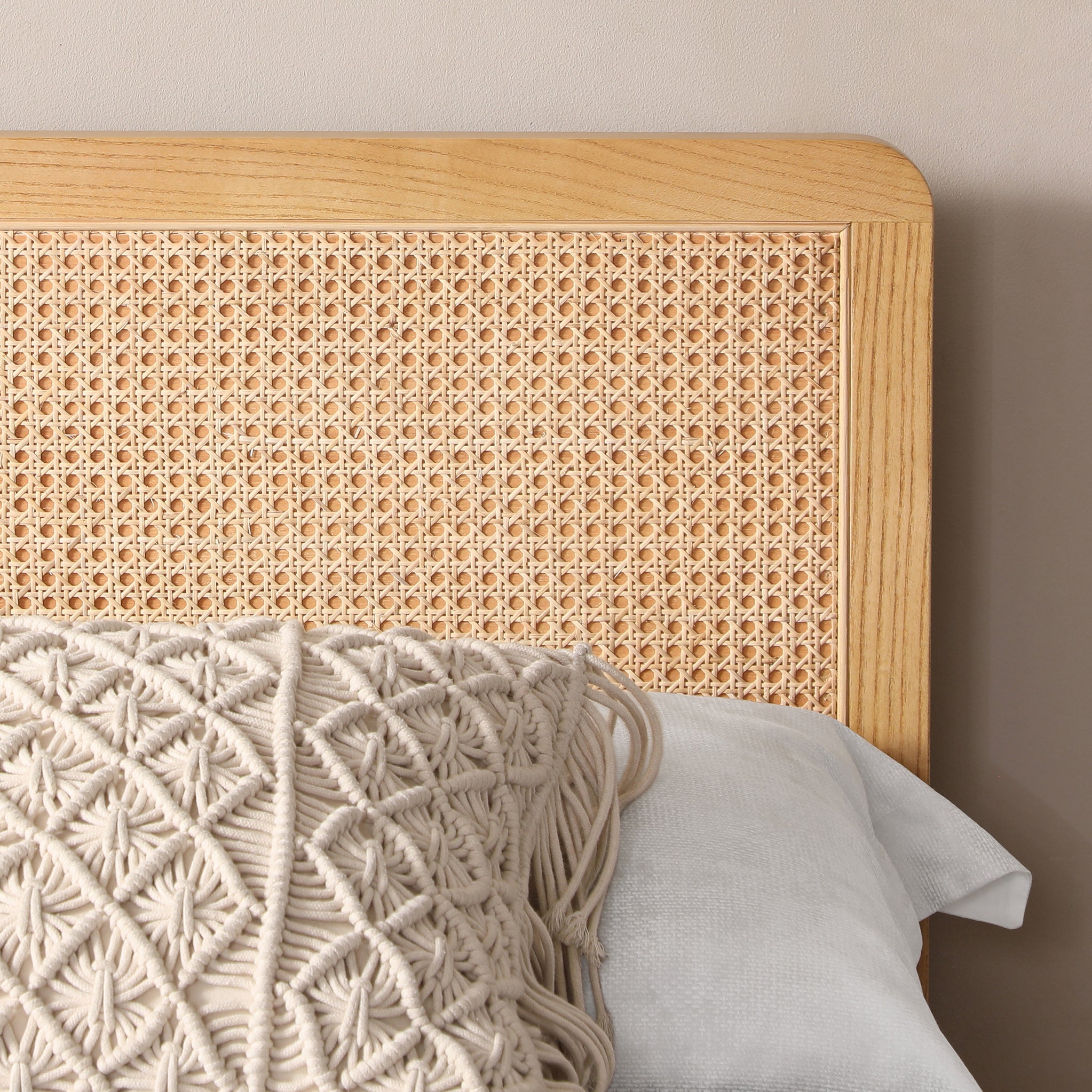 Lit en rotin et bois Emmette