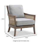 Fauteuil d'appoint en rotin Harrington