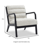 Fauteuil d'appoint Thompson en velours côtelé naturel