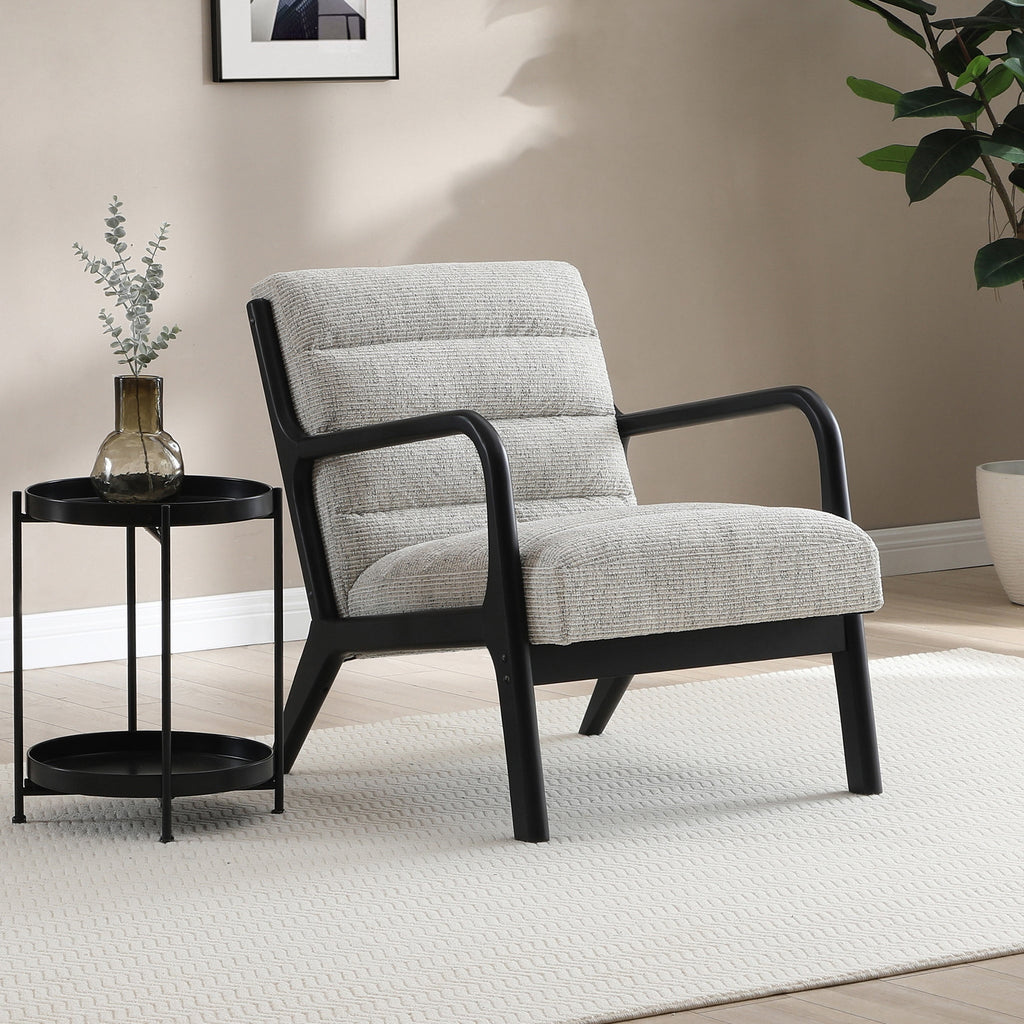 Fauteuil d'appoint Thompson en velours côtelé naturel