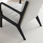 Fauteuil d'appoint Thompson en velours côtelé naturel