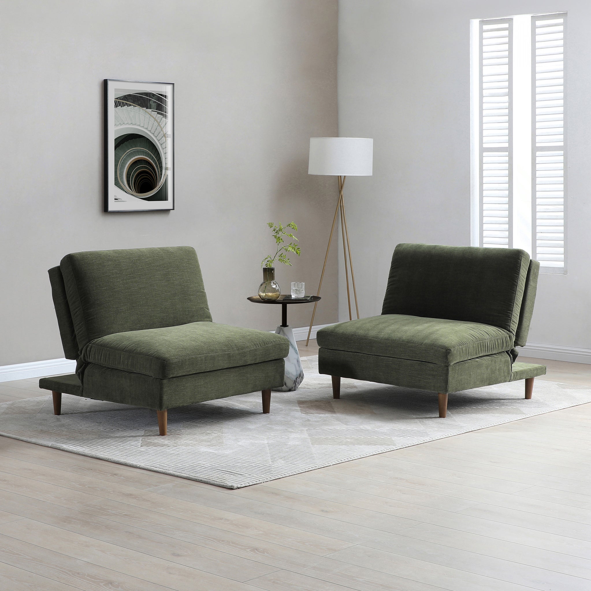 Fauteuil lounge Carrington Chenille Click Clack