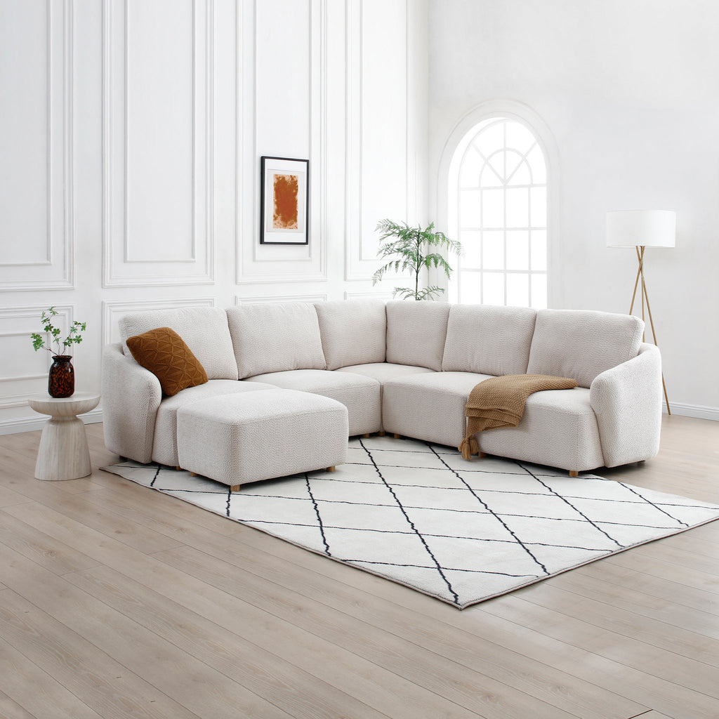 Fauteuil lounge sans accoudoirs Fairfax Boucle