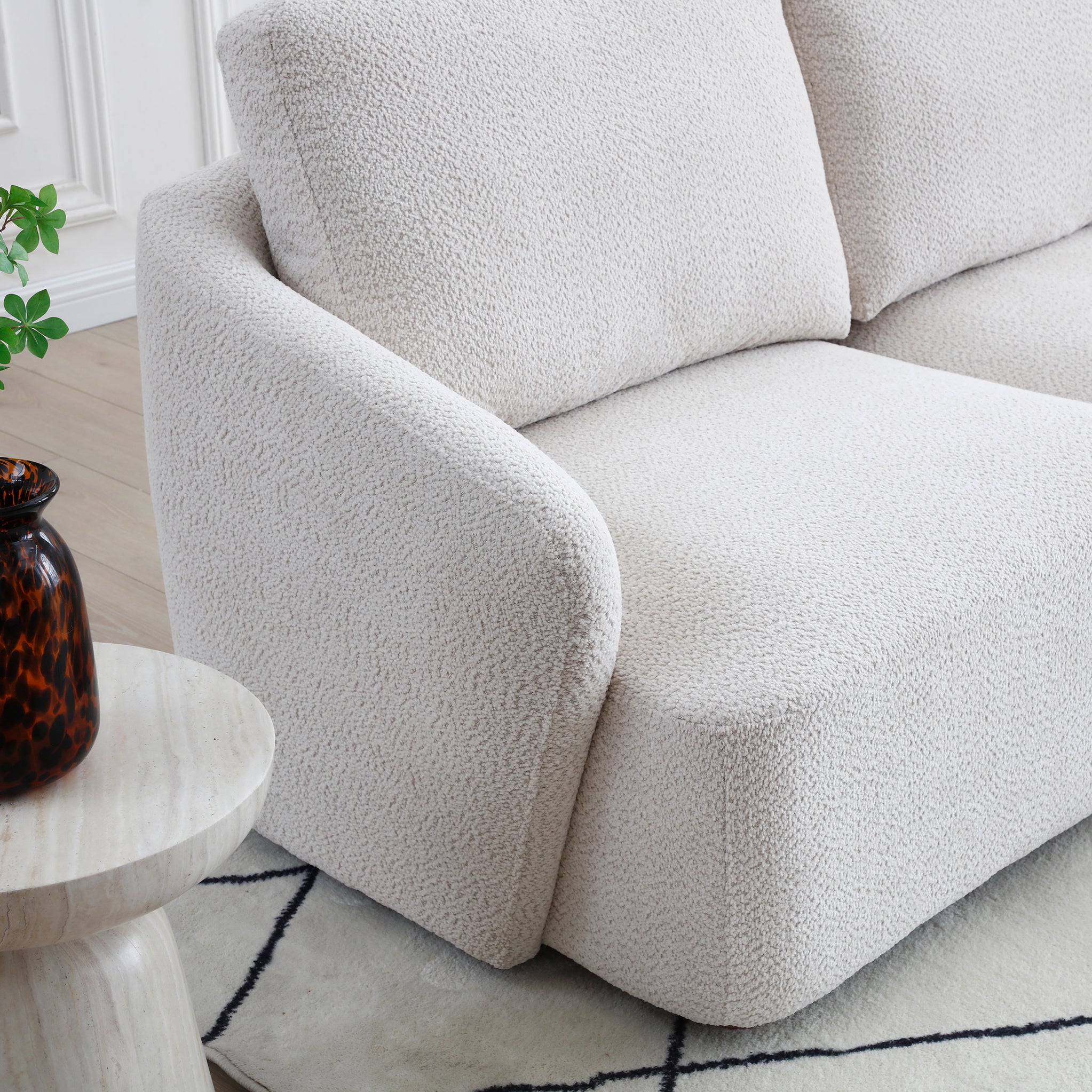 Fauteuil d'angle gauche Fairfax Boucle