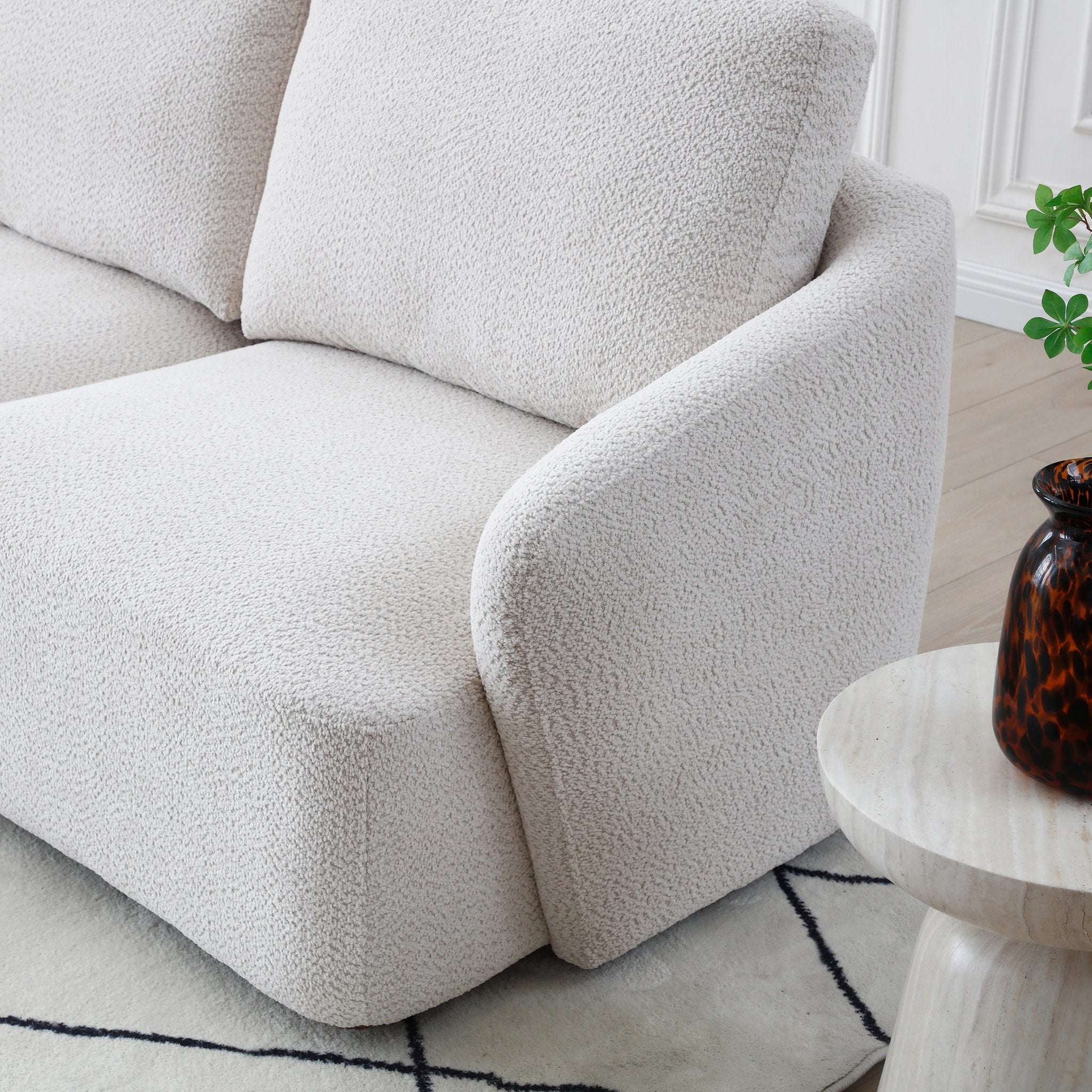 Fauteuil d'angle droit Fairfax Boucle