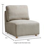 Fauteuil lounge sans accoudoirs Fairfax Boucle