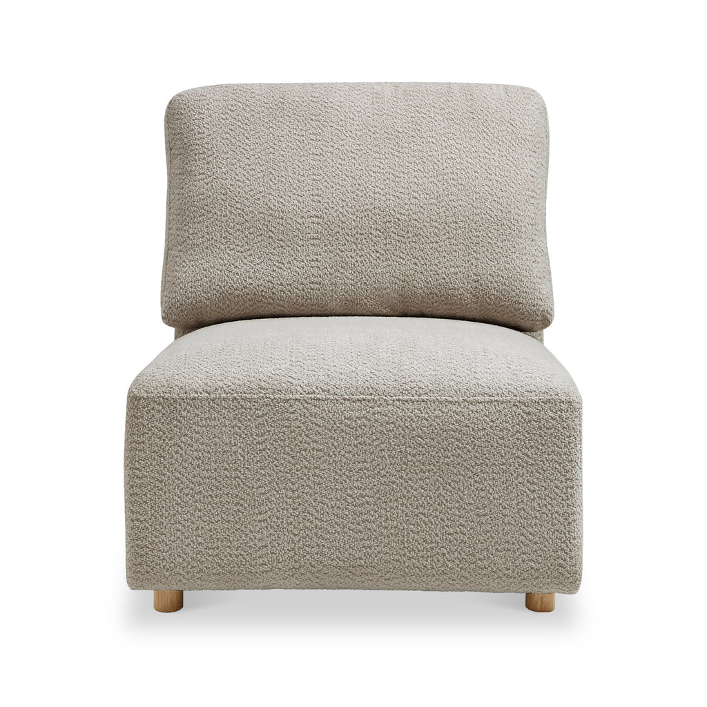 Fauteuil lounge sans accoudoirs Fairfax Boucle