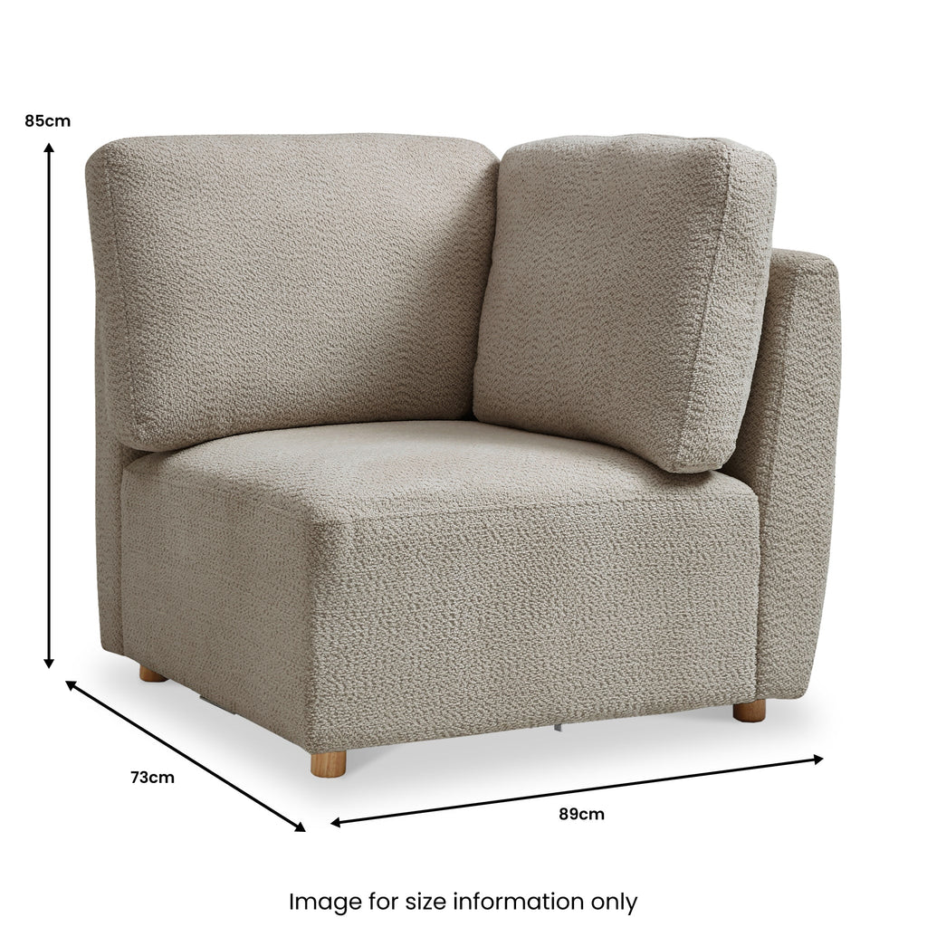 Fauteuil d'angle Fairfax Boucle