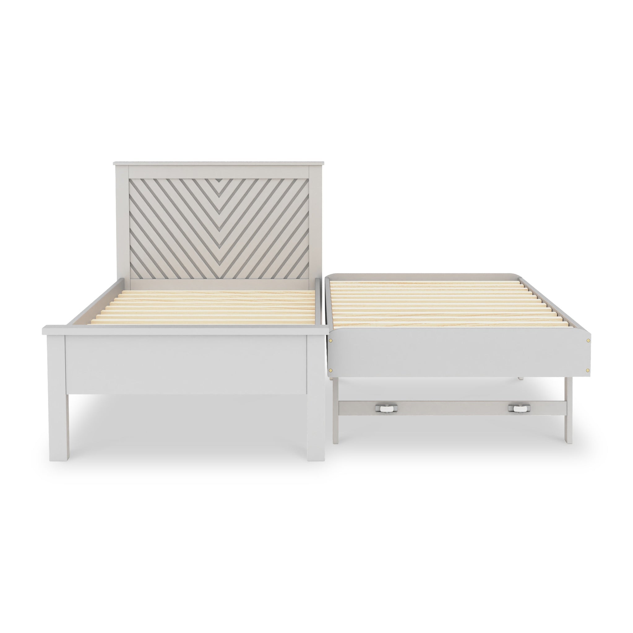 Lit d'appoint Wotton Chevron avec lit gigogne