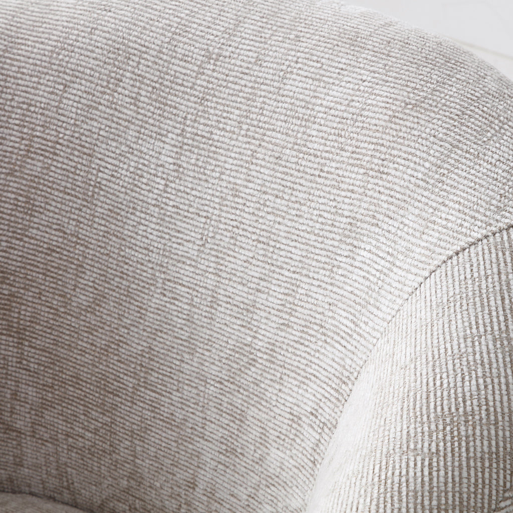 Chaise Toira en chenille tissée naturelle