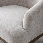Chaise Toira en chenille tissée naturelle