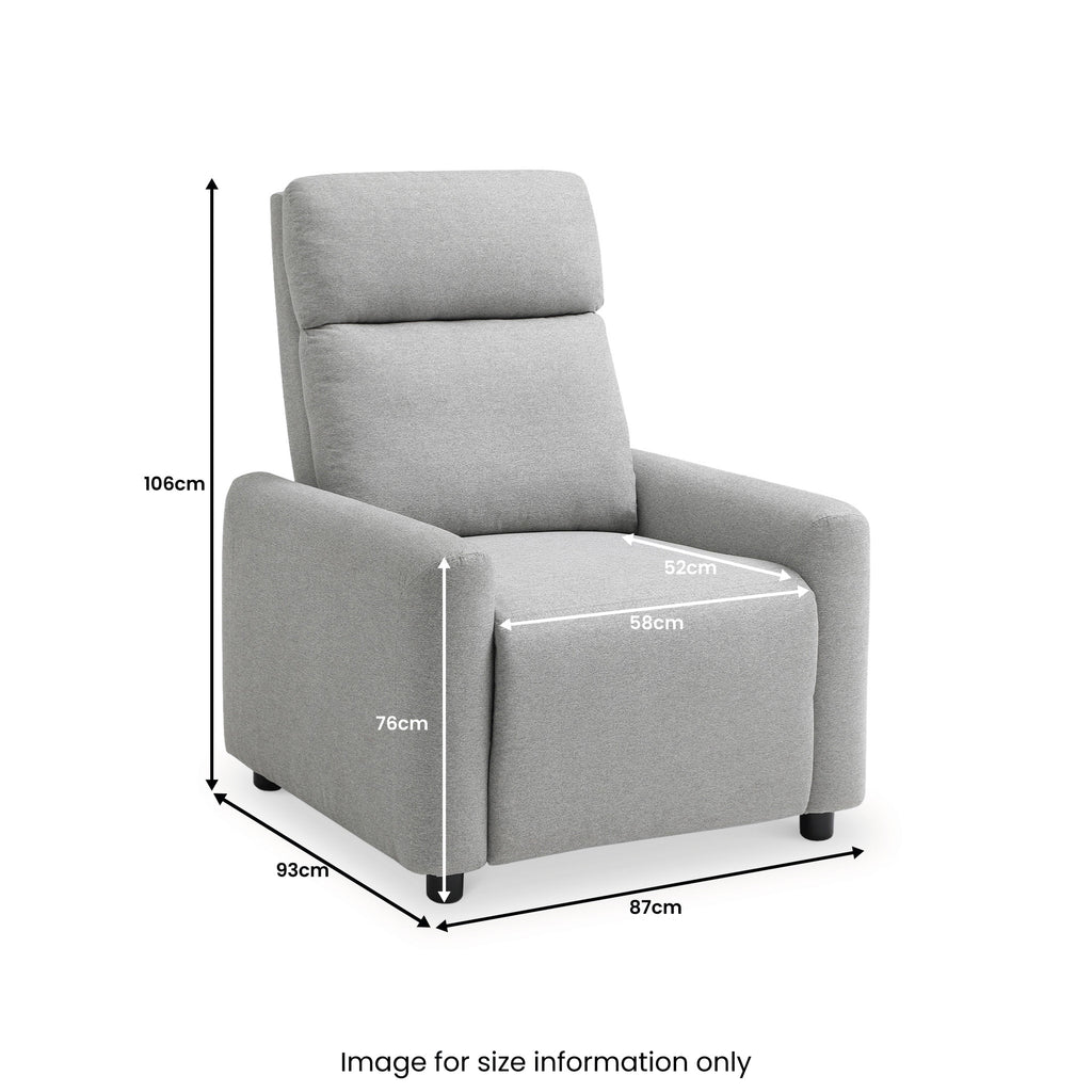 Fauteuil inclinable Fairford Grey en fausse laine