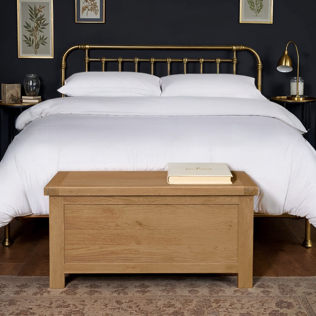 Coffre à couvertures en chêne Zelah