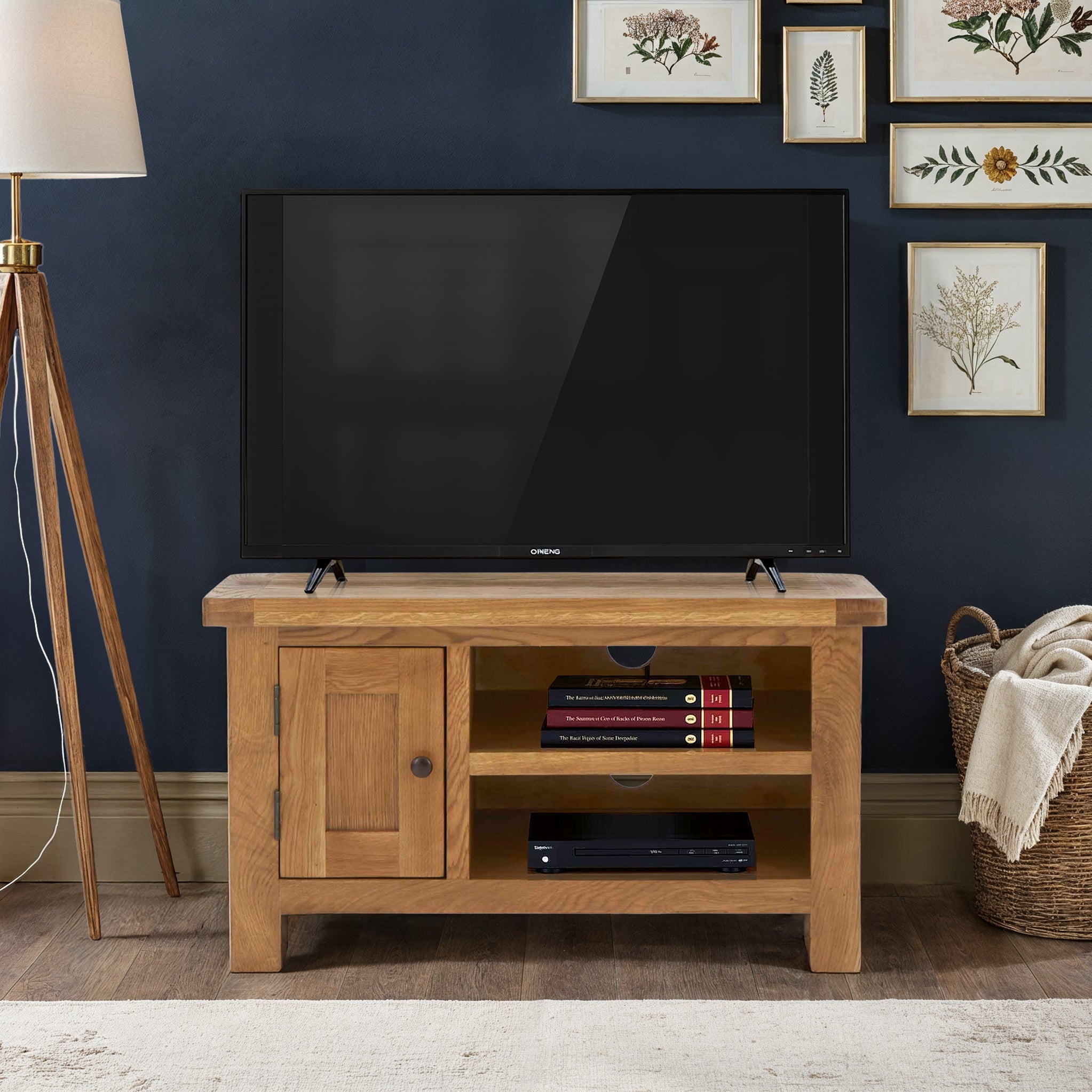 Meuble TV Zelah en chêne de 90 cm