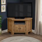 Meuble TV d'angle Zelah en chêne