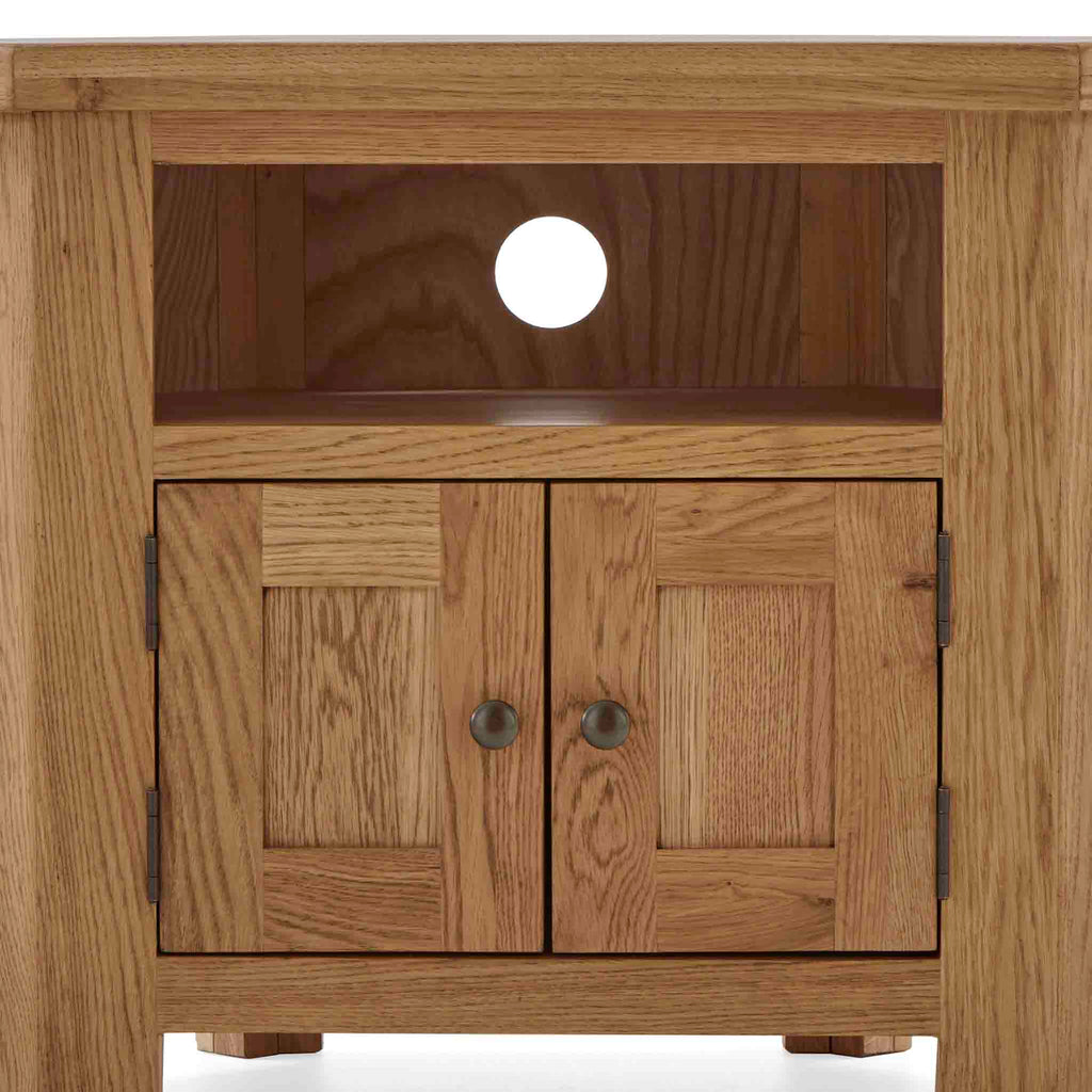 Meuble TV d'angle Zelah en chêne